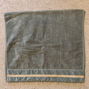 Green Decorative Towel with Gold Trim